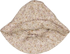 Wheat sunhat Chloé - Soft Lilac flowers